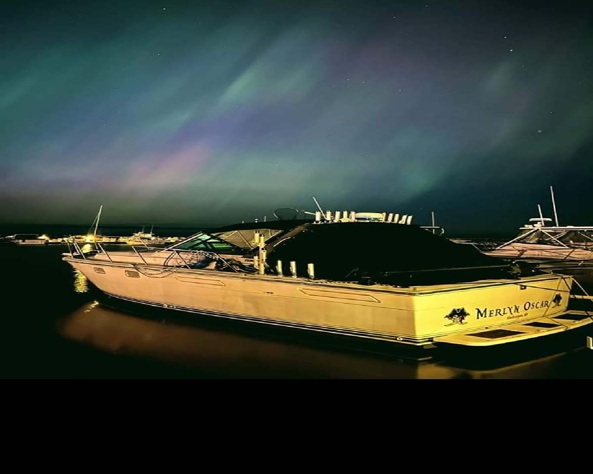 Harbor Center Marina northern lights